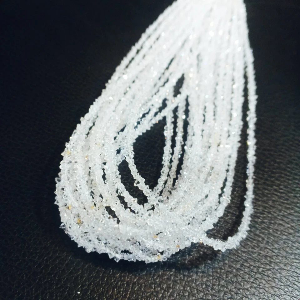 Collar de diamantes Herkimer naturales súper transparentes de grado AAA Foto 2 de 4