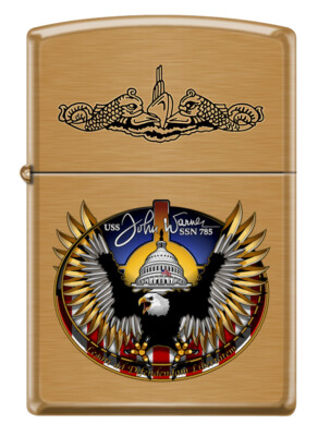 USS John Warner (SSN-785) Submarine Zippo MIB Brushed Brass | eBay