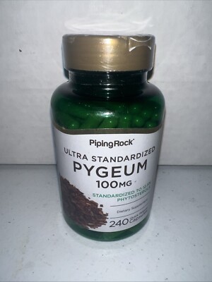 Pygeum Bark Extract | 100mg | 240 Capsules | Non-GMO | by Piping Rock Exp 5/27