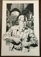 LO SCONOSCIUTO - Litografia Omaggio a Magnus di Fabio Civitelli - 1996