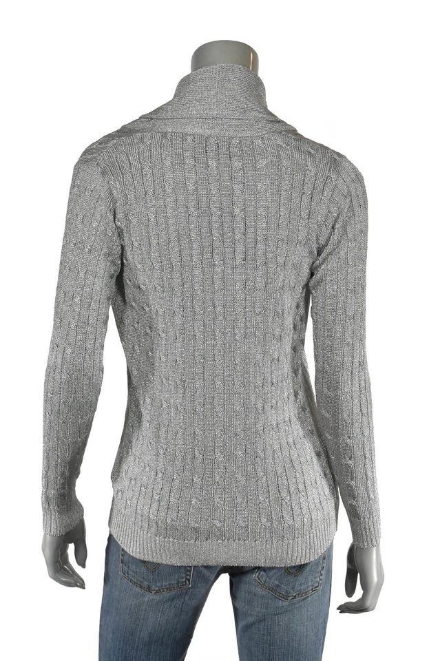 Ralph Lauren черный ярлык металлический серебряный кардиган свитер новый $598 - Изображение 2 из 3