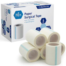 Paper Medical Tape 2 Inch X 10 Yards Pack of 6 , Hypoallergenic Latex-Free, Bre