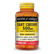 Mason Natural Tart Cherry 500 mg  10:1 Extract - Uric Acid Levels, 90 Capsules