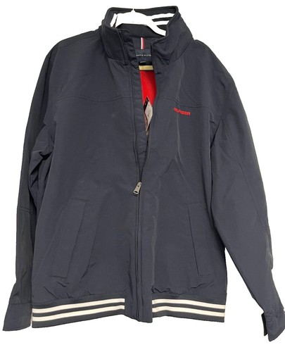 トミー専用 Tommy Hilfiger Men's Windbreaker Jacket Full Zip Hooded Outerwear