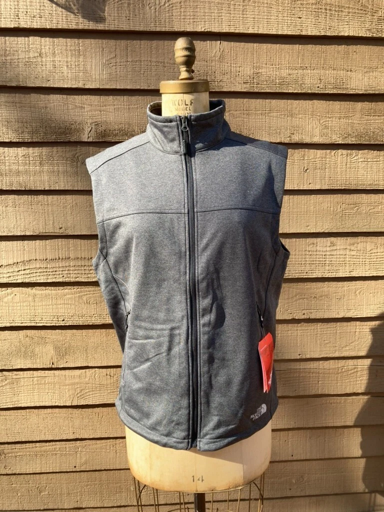 The North Face Ridgeline SS Vest Light Polyester Full Zip Gray Large NWT