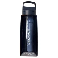 LifeStraw Go Filter Water Bottle 1L BPA Free Leakproof Recycled Aegean Sea NWT