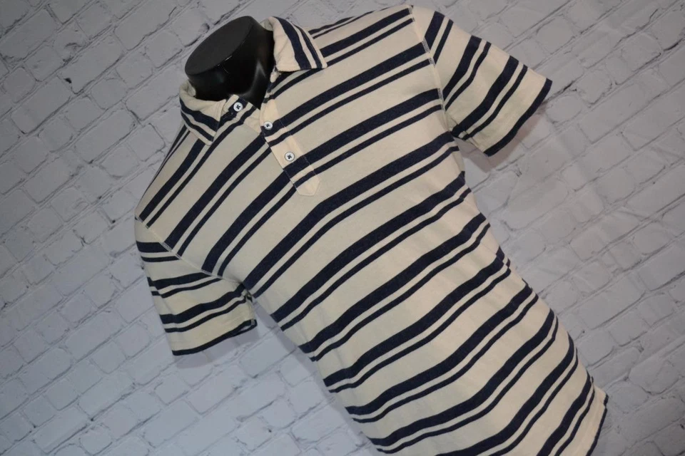 43442-a Boss Hugo Boss Naranja Golf Polo Azul Rayas Talla Grande Adulto Hombre Foto 4 de 4