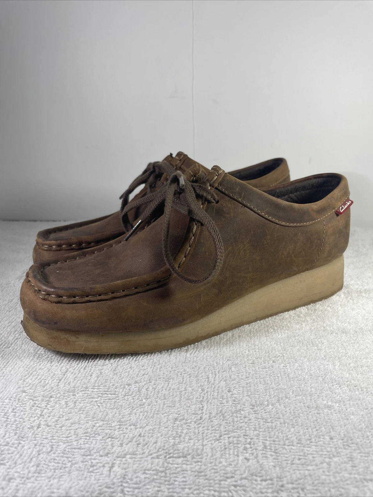 Scarpe Oxford Clarks Padmora da donna in pelle marrone stringate crepe 26060499 US 7 5