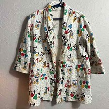 Vintage Disney Toddler Robe, 70s 80s Novelty Print Mickey  Friends, OSFM