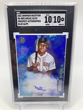 2021 Bowman Inception Miguel Bleis Auto Blue /99 SCG Graded 10/10