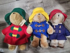 Lot 3 Paddington Bear 14" Plush Eden Toys Good Condition stuffed vintage 1975 Y