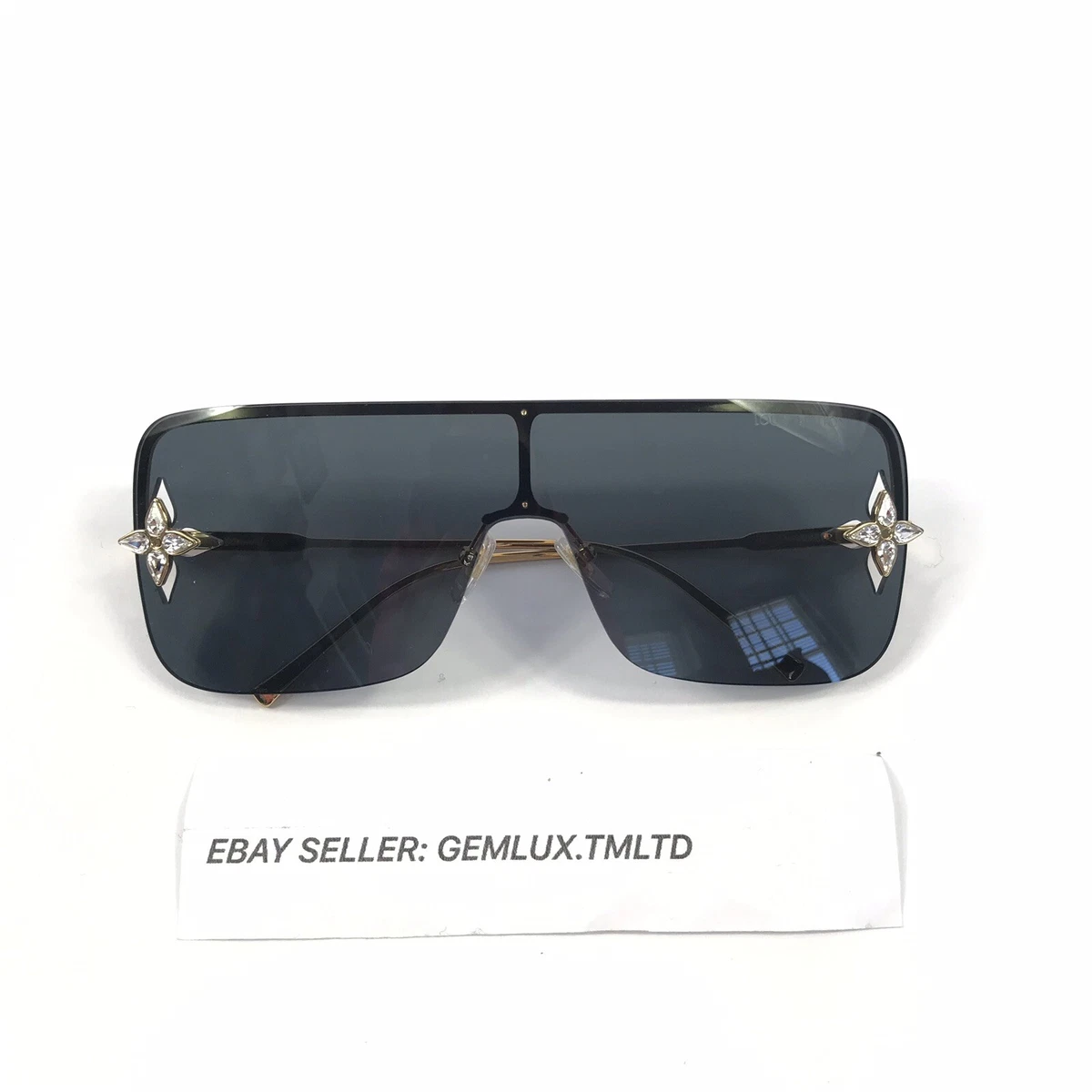 LOUIS VUITTON GOLD BLACK CRYSTAL STAR LIGHT Z1644U SUNGLASSES