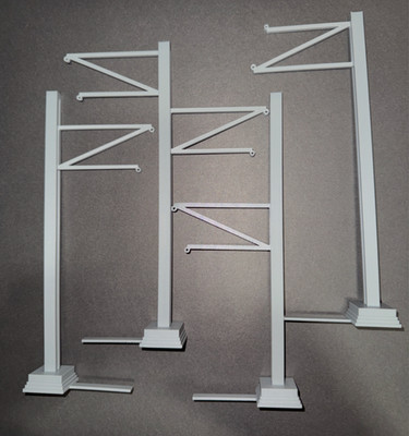O Scale Catenary System 4 Sets Adjustable 8'' Double Sided
