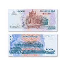 Cambodia 1000 Riels, 2007, B421b, P58b, UNC