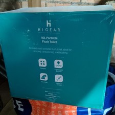 Hi-Gear Portable Toilet 13L Water Flush & 10L Waste Tank Camping & Outdoors