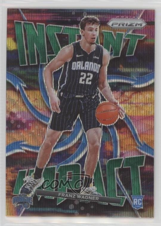 2021-22 Panini Prizm Instant Impact Green Wave Prizm Franz Wagner #13 Rookie RC