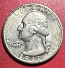 1941S US Washington SILVER Quarter! San Francisco! Choice AU! Old US Coin!