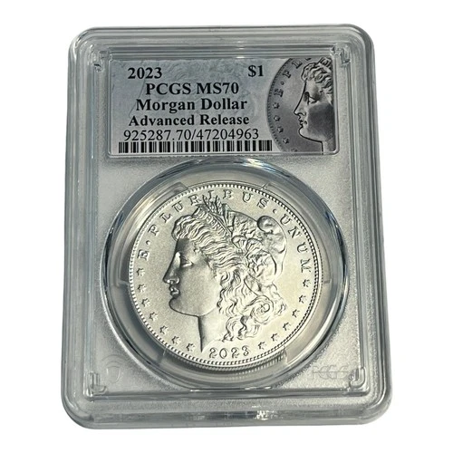 2023 S$1 Morgan Dollar  Coin PCGS MS70 Advanced Release 7B