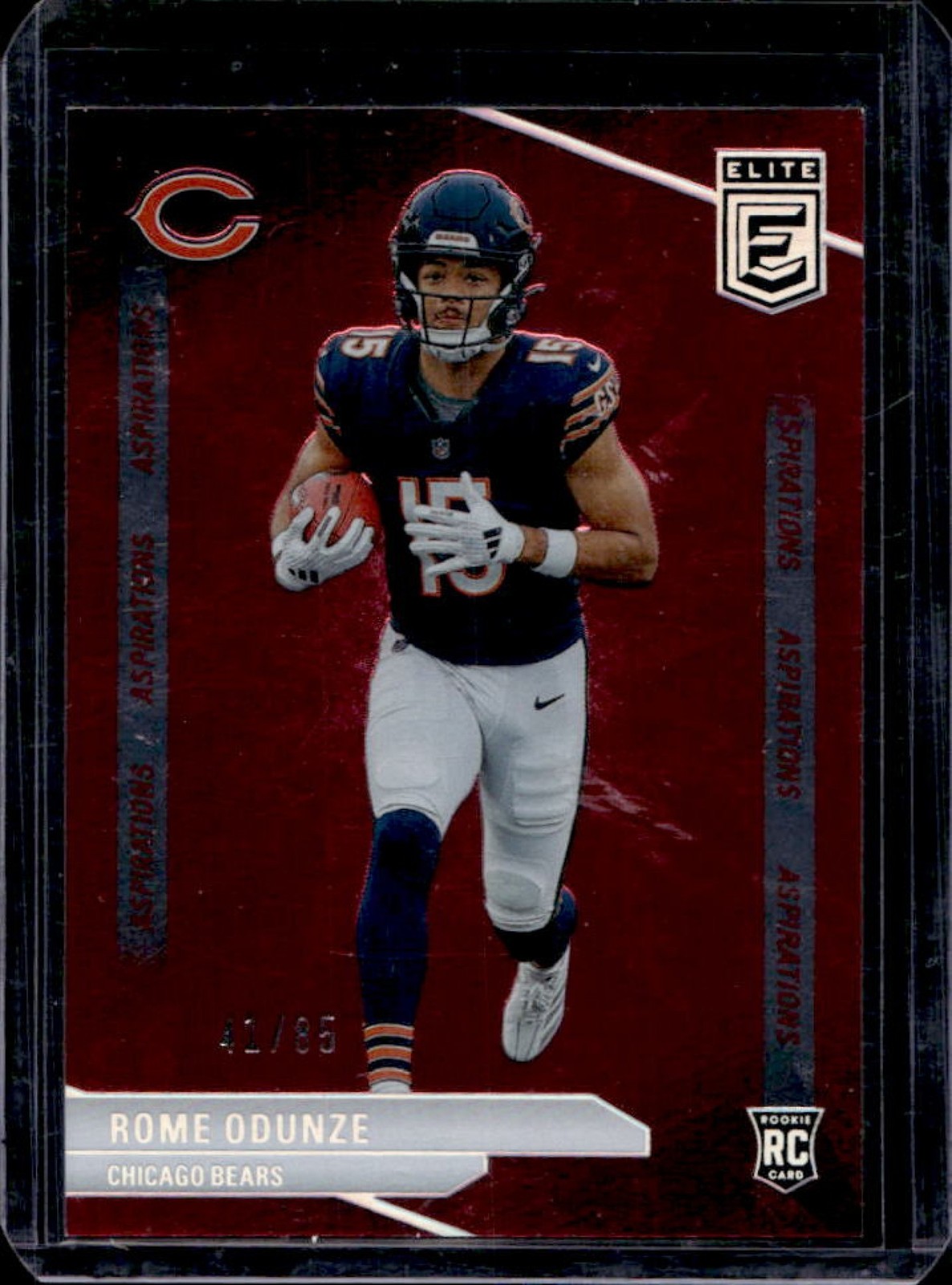 2024 Donruss Elite Rome Odunze RC Aspirations Rookie #/85 Bears