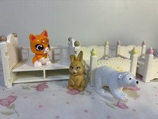 Sylvanian Family Bunk Beds - Doll House Furniture Calico Critters & 3 Toys