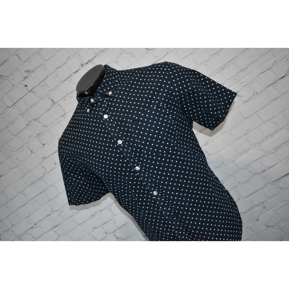 Camisa de Vestir Original Penguin Munsingwear Hombre Talla Grande Azul Diseño Estrella Foto 3 de 4