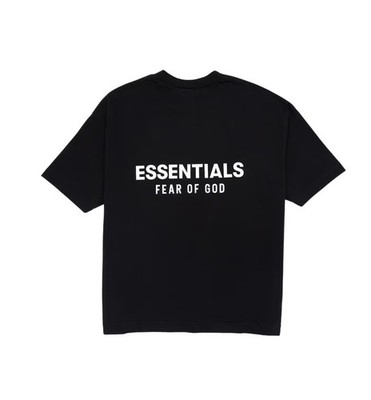 Essentials Jersey Crew Neck T-Shirt Black, Size Medium  Authentic NEW  
