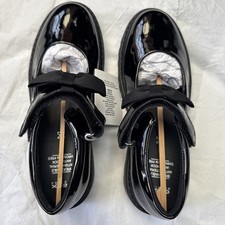 Image of Geox Girls J Casey Leather School Shoes  Size UK 1 EU 33