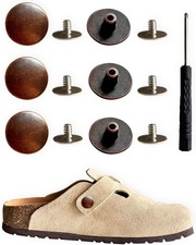Lopau Replacement Rivets for Birkenstock, 6 Sets Clogs Button Rivet Bronze