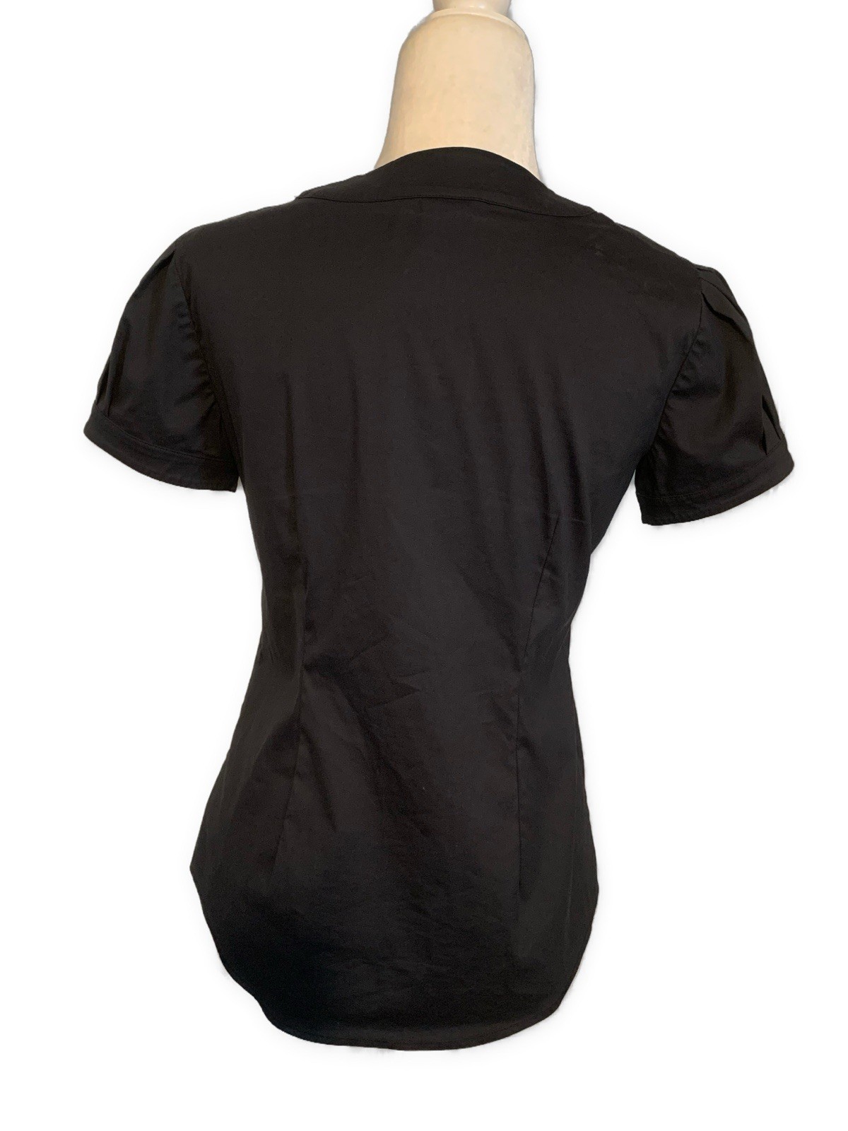 Theory Barney’s Coop Solid Black Button Down Puff… - image 2