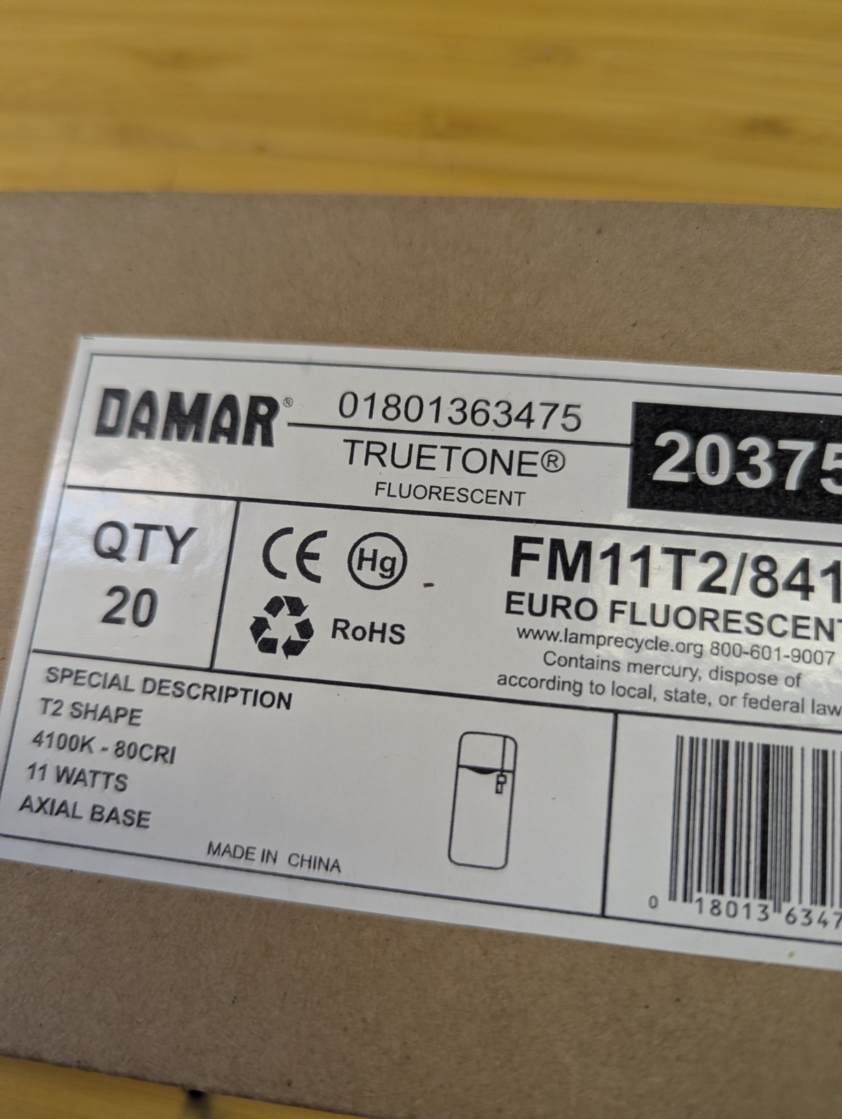 Damar T2 FM11 Fluorescent Tubes Color 841