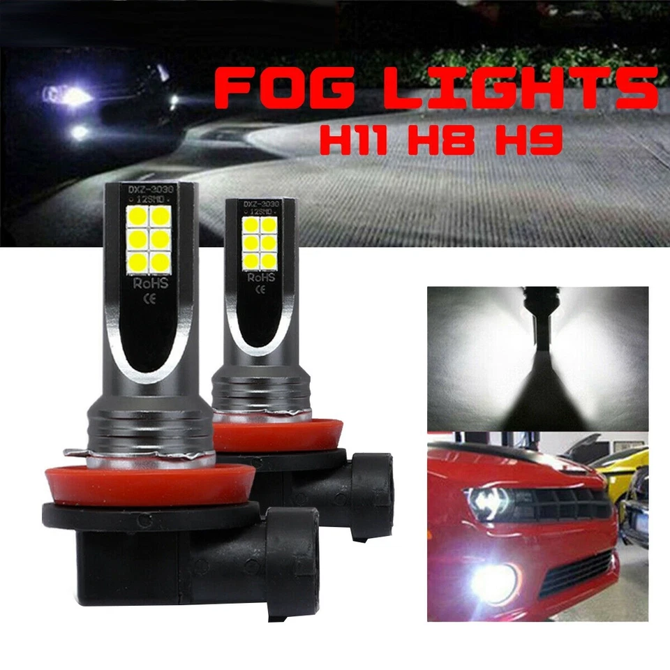 2Pcs Car H11 H8 H9 COB 60W 6000K LED Headlight Fog Light Bulbs Replace3187 - Image 4 of 4