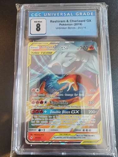 Pokémon TCG Reshiram & Charizard Unbroken Bonds 20/214 CGC 8 NM/Mint