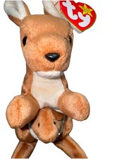Ty Beanie Baby Pouch Kangaroo 1996 With Errors RARE COLLECTABLE