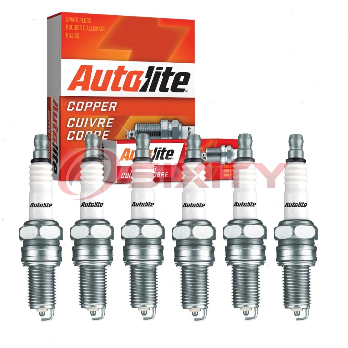 6 pc Autolite Copper Core 4162 Spark Plugs for W6D 905 5329 4108 1230 wq