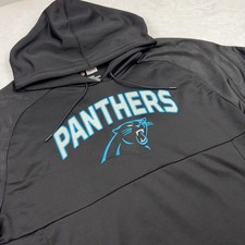 Carolina Panthers Team Apparel Hooded Sweatshirt Mens XL Black NFL Football