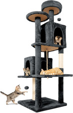 58.5Inch Large Cat Tree Tower Condo for Indoor Cats, Soft Plush Multi-Level Clim