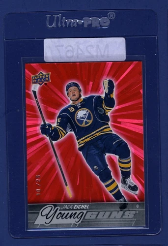 2025-26 UD Jack Eichel Young Guns Red Outburst SP 10 /25  *M2467