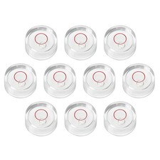 10pcs Round Bubble Level 18x8mm Mini Circular Bullseye Spirit Levels, White