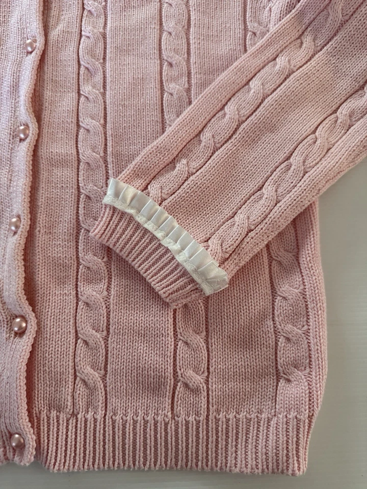 Cárdigan tejido Winnie the Pooh niñas suéter niños talla 10/140 rosa Foto 3 de 4