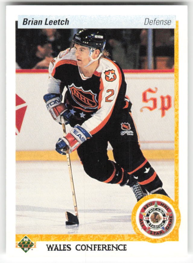 1990-91 Upper Deck French Brian Leetch 485 New York Rangers NM