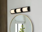 allen + roth Kinsley 22" 3 -Light Bronze Integrated LED Modern Vanity light bar