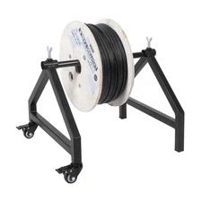Wire Spool Rack, Cable Caddy Spool Holder - Heavy Duty Welded Steel Frame Cad...