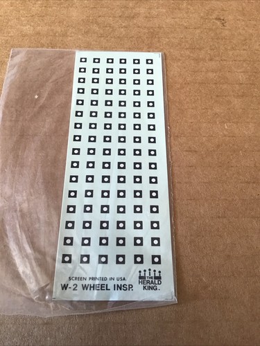 Herald King Decals HO Scale W-2: Wheel Inspection Symbols - Picture 2 of 2