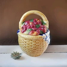 Cooks Club - Basket of Apples - Pattern CKA7 Cookie Jar - NEW DISPLAY ITEM