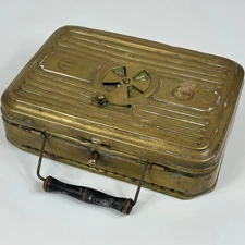 Antique French Traditional Brass Portable Ornate Brass Chaufferette Foot Warmer