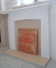 F21 Saxon Fire Surround in Plaster - BIRMINGHAM COLLECTION ONLY