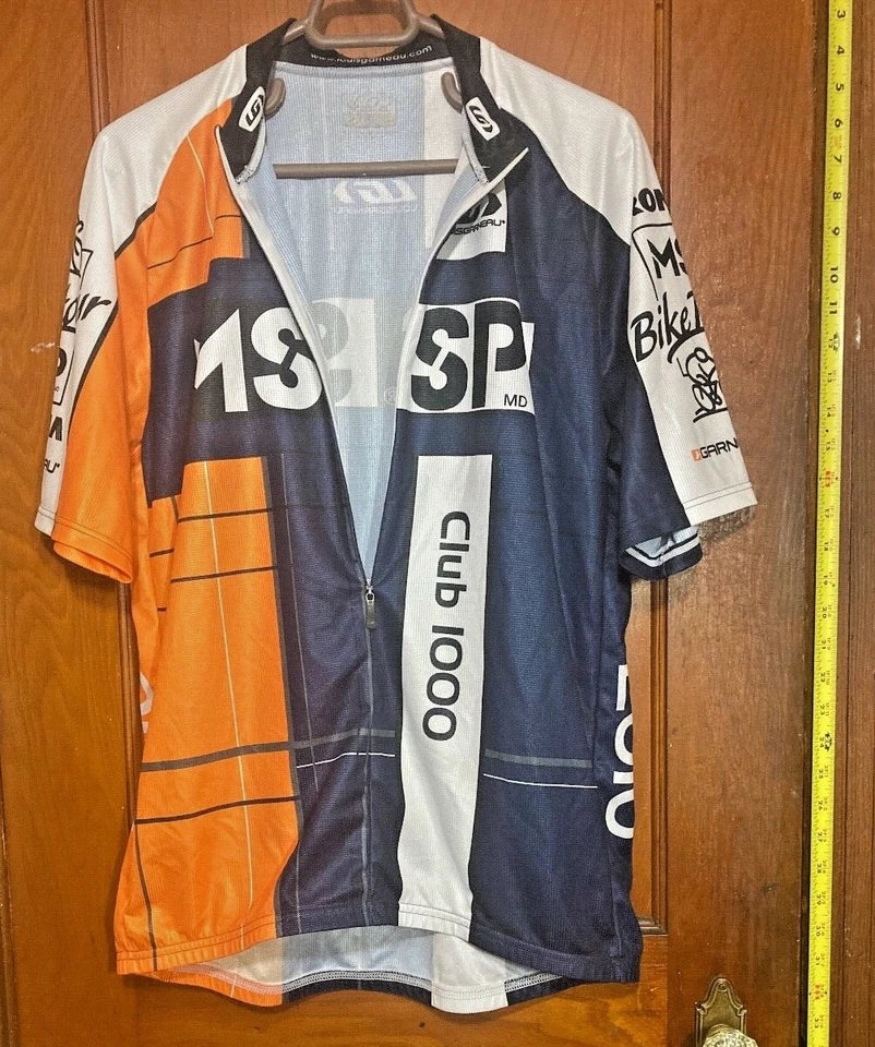 Jersey de ciclismo Louis Garneau grande con cremallera con mangas cortas y 3 bolsillos para botellas Foto 3 de 4