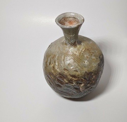 Medium Wood Fired Bottle With Surface impressions - Picture 4 of 8