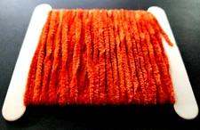 RAYON MICRO CHENILLE - FIRE ORANGE - 5 Yards -  Fly & Jig Tying Material - NEW!