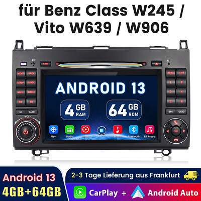 64GB Android 14 Autoradio GPS Mercedes BENZ A/B-Klasse Sprinter Viano VW Crafter
